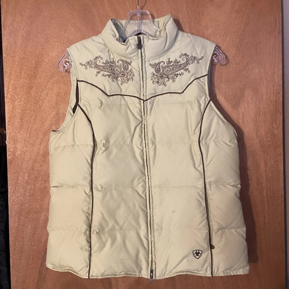 Ariat Women's Light green Embroidered Vest